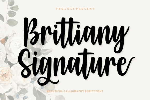 Brittiany Signature Font for Elegant Craft Projects