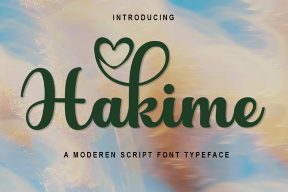 Elegant Script Font Hakime for Editorial Design Projects