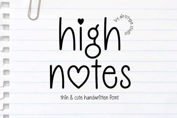 High Notes Font Review for Web Design Layouts