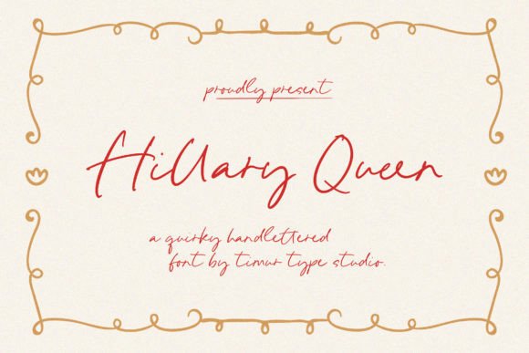 Hillary Queen Font: Quirky Handlettering for Editorial Design