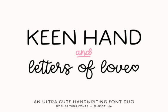 Keen Hand Letters of Love Duo Font for Branding