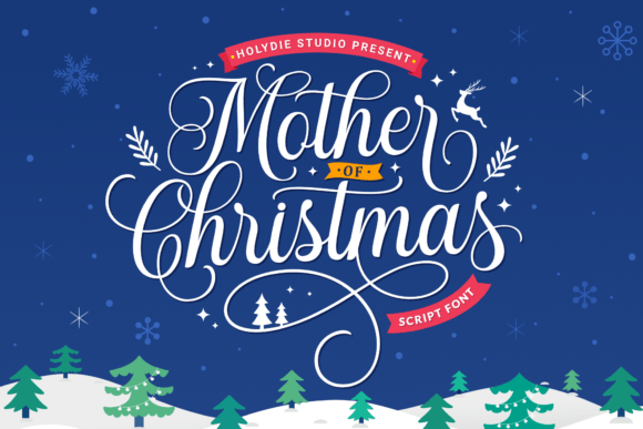 Mother of Christmas Font: Elegant Script for Web Design