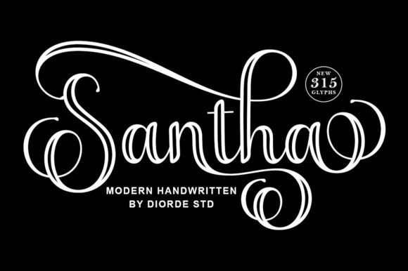 Santha Outline Font Review for Digital Campaigns