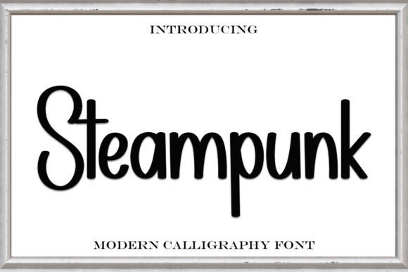 Steampunk Font: Elegant Script for Handmade Products