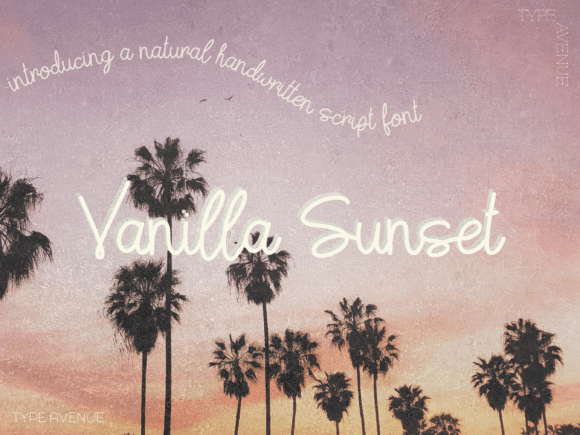 Vanilla Sunset Font: Authentic Handwritten Style for Brands